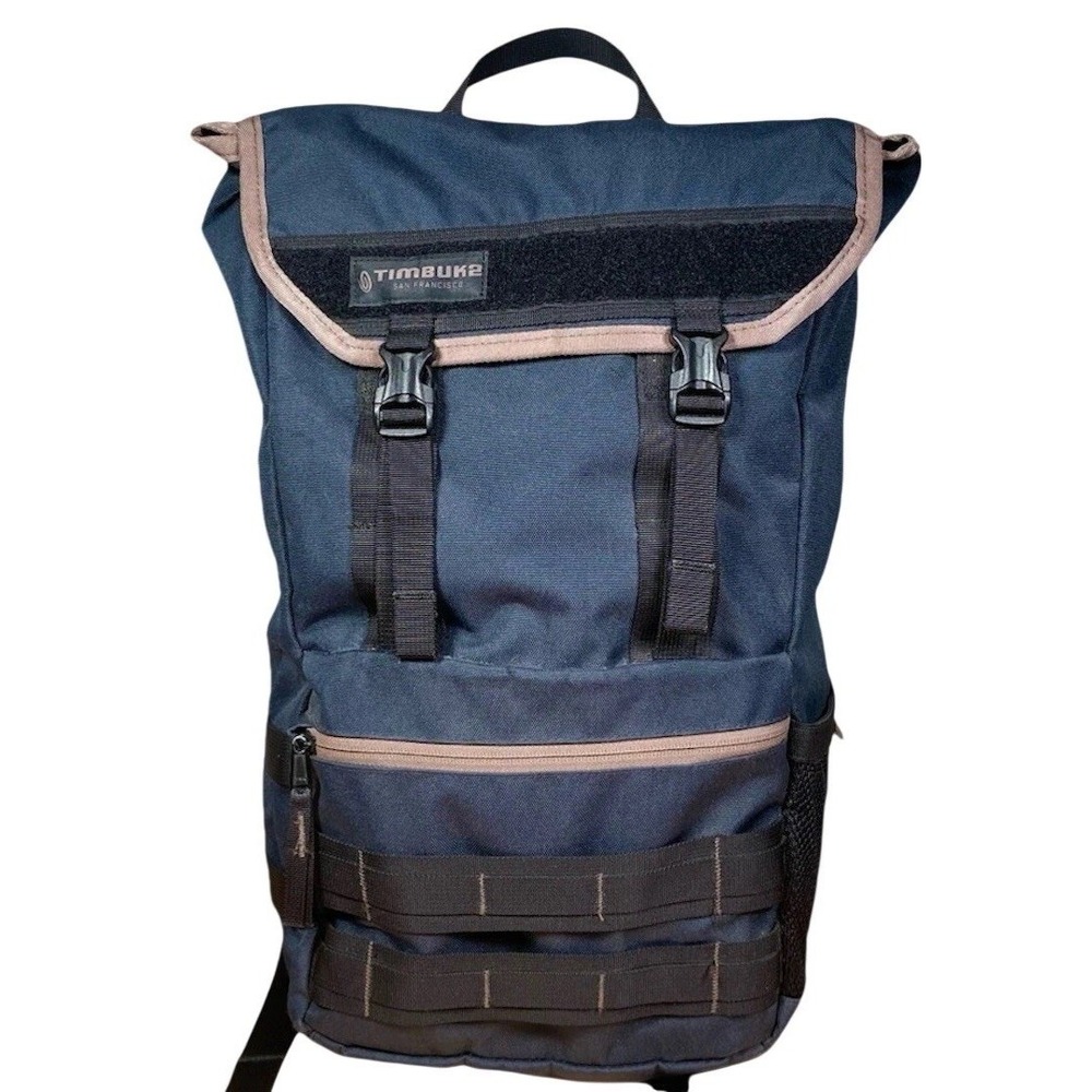 Timbuk2 Rogue Laptop Backpack Navy Gray Roll Top Commuter Travel School Bag Mens